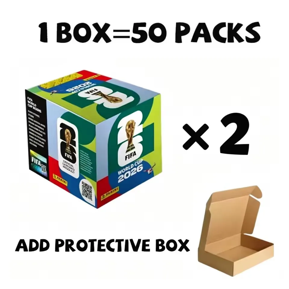 50 Packungen Panini Fußball Sport Sammelsticker Box 2026 Internationale Spiele Sammelsticker Fan-Kollektion Geschenk