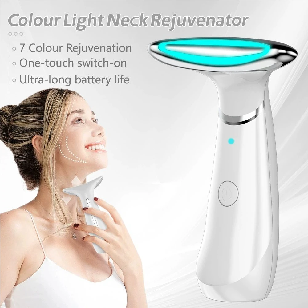 Masażer szyi Lifting twarzy Elektryczne napinanie skóry Urządzenie kosmetyczne na szyję LED Photon Beauty Instrument EMS Microcurrent