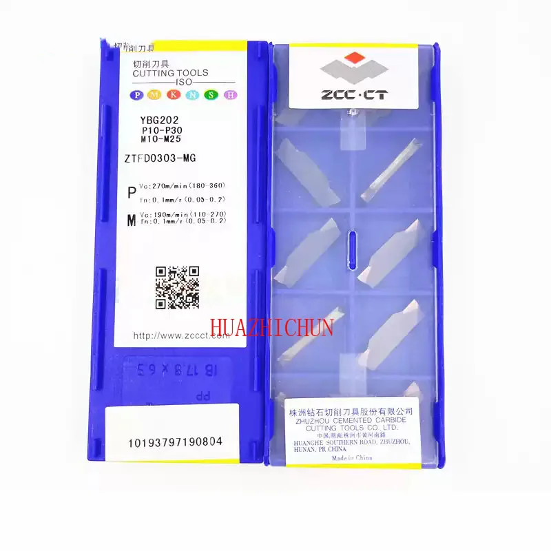 

HUAZHICHUN 10 шт. оригинальные долбежные вставки 3 мм ZTFD0303-MG YBG202 YBG302
