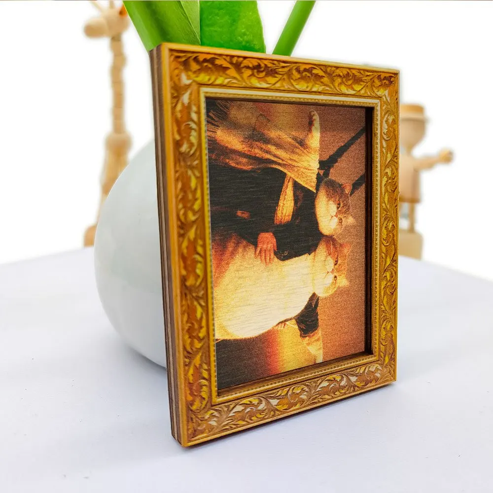Retro-Haftmagnet aus Holz mit Hakimi-Motiv, Mini-Katzen-Dekorationsbild „My Heart Will Go On“, niedliches Ornament für den Kühlschrank, Heimdekoration – Detail 6