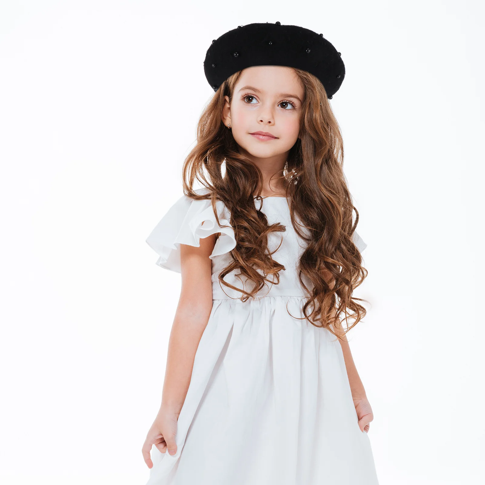

Beret Hats Casual Pearl Polyester Cap Bonnet Travel Outdoor Activities Sun Protection Fall Season