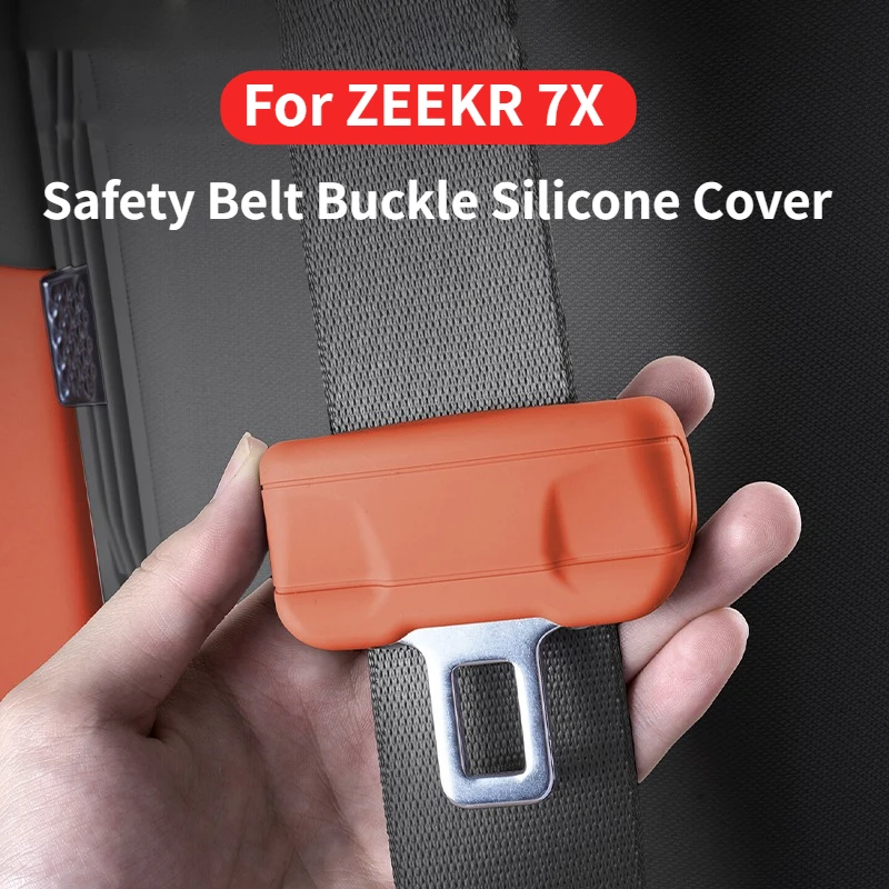 

For ZEEKR 7X Car Safety Belt Buckle Silicone Cover Car Seat Belt Anti Scratch Protector Case Car Interior Decorative Accessories