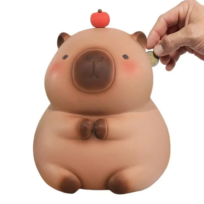 Money Saving Jar Cartoon Animal Shaped Coin Jar Decorative Money Jar Coin Cash Box Cute Cartoon Capybara Storage Money Box For