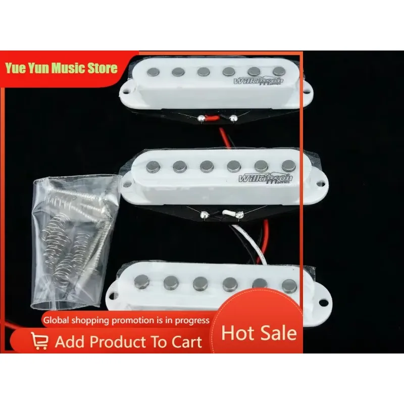 Yue Yun Store-Discount Hot Sale-Wilkinson WOHAS Alnico 5 Single Coil Guitar Pickup White  Guitar Accessories