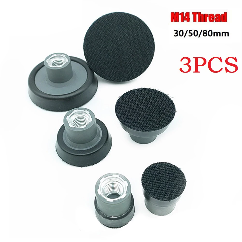 

3 шт., держатель, губка, полировальные подушечки для резьбы M14, 1 дюйм, 2 дюйма, 3 дюйма, набор, совместимый с вращающимися полировальными инструментами