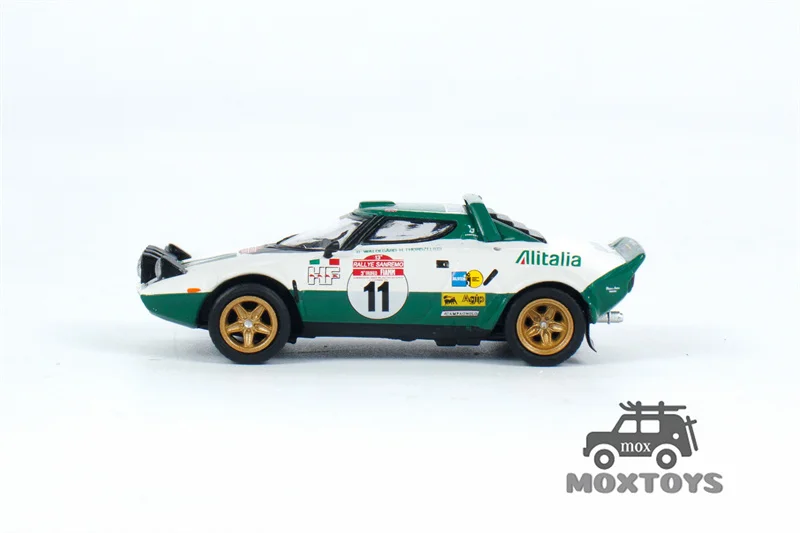 MINI GT 1:64  Lancia Stratos HF 1975 Rally Sanremo Winner #11 LHD Diecast Model Car