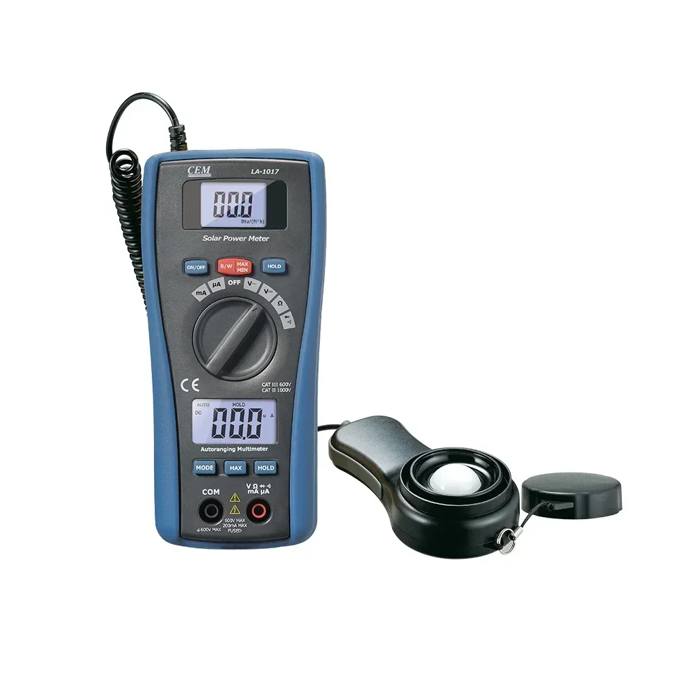 2026//CEM LA-1017 Solar Power Meter and Digital Multimeter DMM for Sunlight measurement