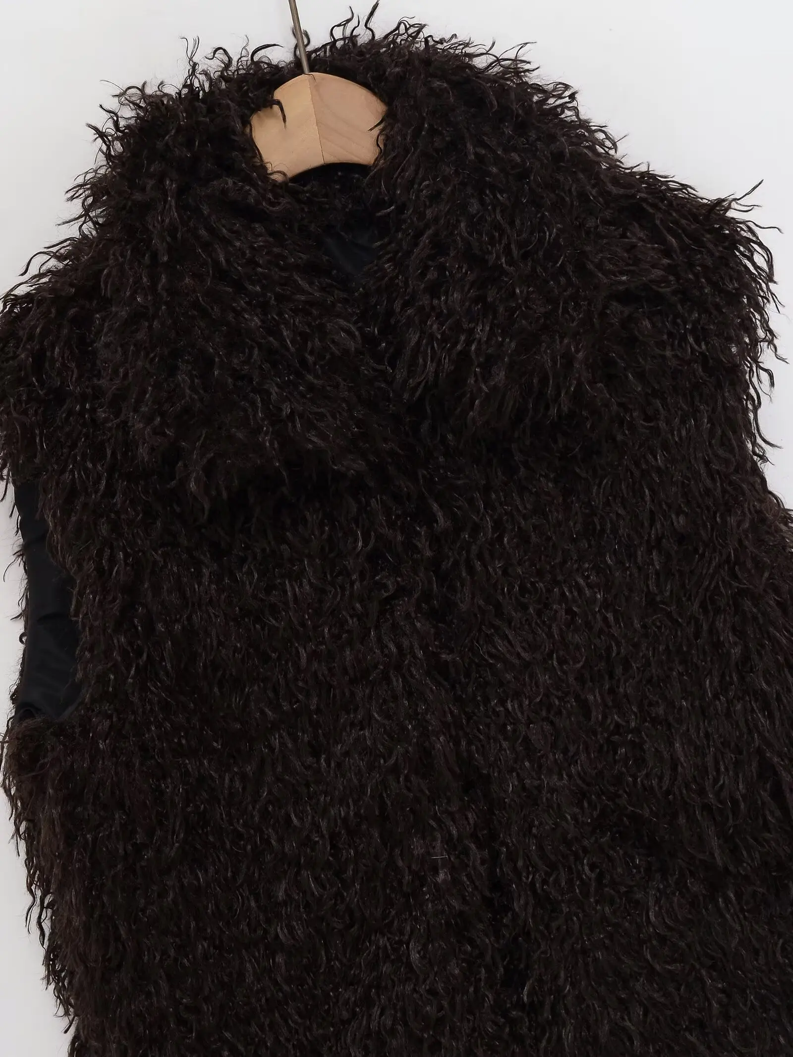 

New fashion women's autumn and winter fashion vest women's chic sleeveless short jacket casual vest sleeveless faux fur jacket v