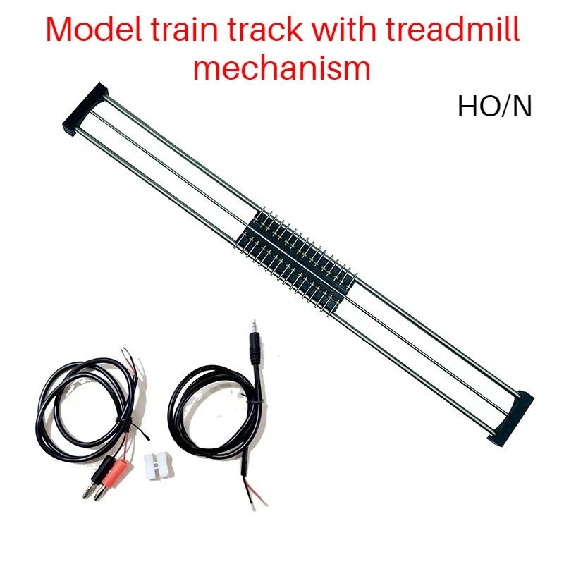 

HO Scale 1/87 / N Scale 1/160 50cm Train Running Track with Bearings Train Roller Test Stand Track Accessories