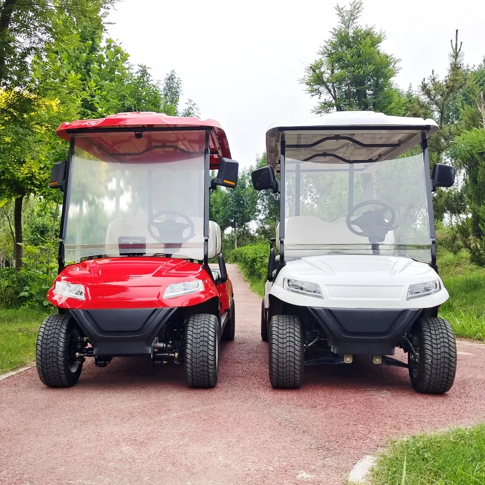 The Most Popular 48V 72V Electric Four Wheeler Large Amusement Park Sightseeing Car Classic Golf Cart with Solar Panel