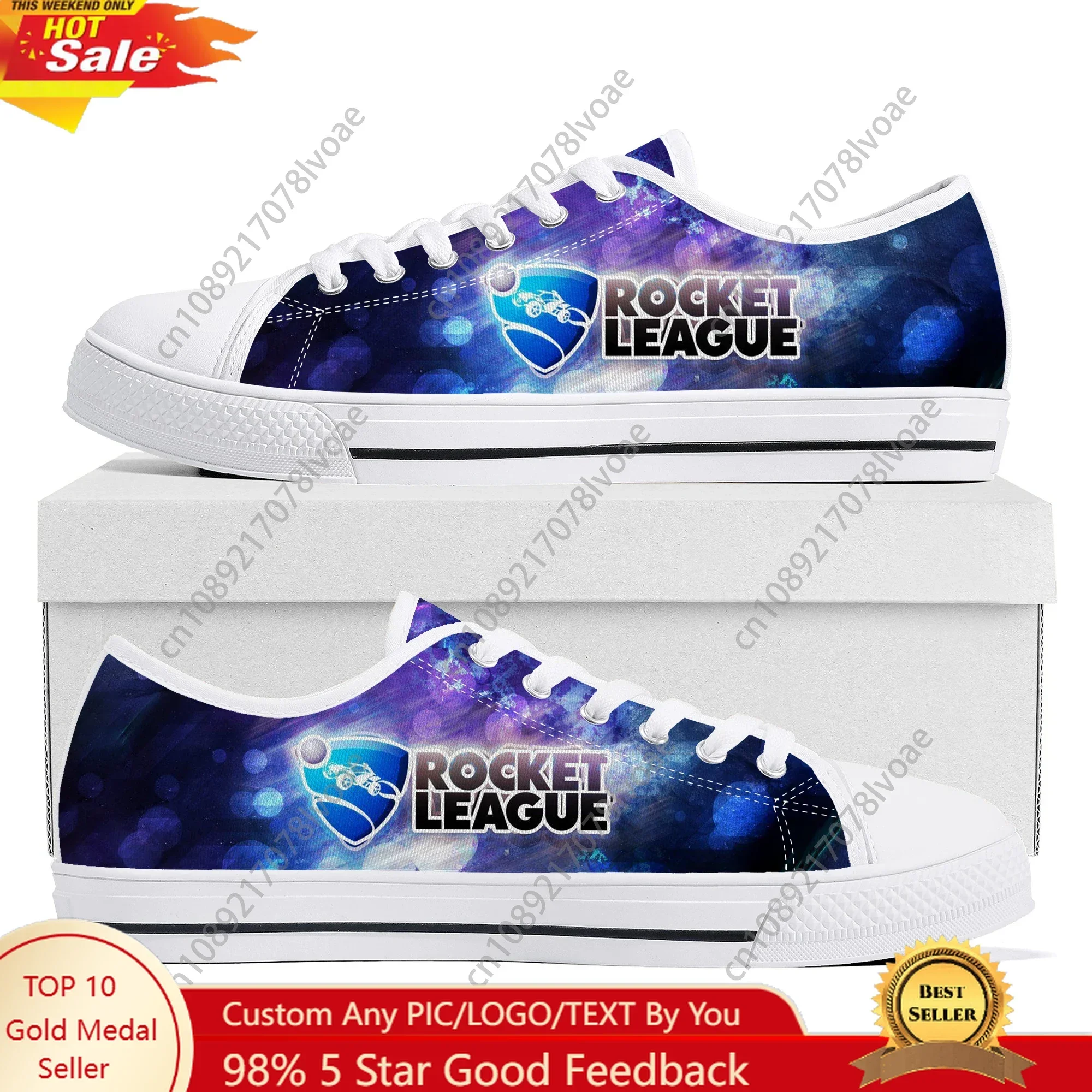 

Cartoon Game Rocket League Low Top Sneaker Womens Mens Teenager High Quality Canvas Sneaker Game Couple Custom Built Shoes