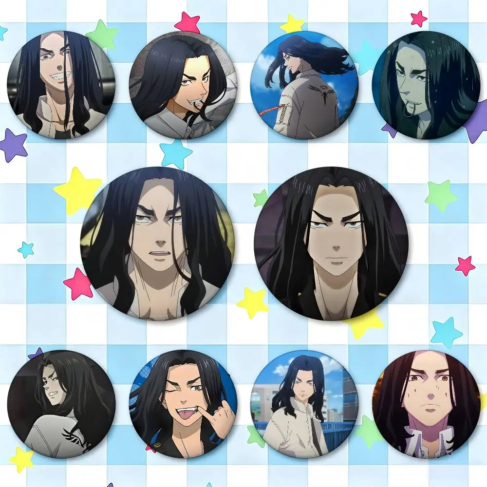 Keisuke Baji Tokyo Revengers Badges Button Round Creative Pin Brooch Badge Bag Decor Accessories Fans Collect Friends Gifts