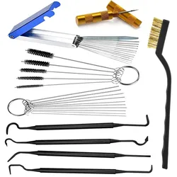 Airbrush Cleaner Set Carburetor Carbon Dirt Jet Remove Cleaning Needles Brushes Cleaning Tools for Automobile Motorcycle Tubing