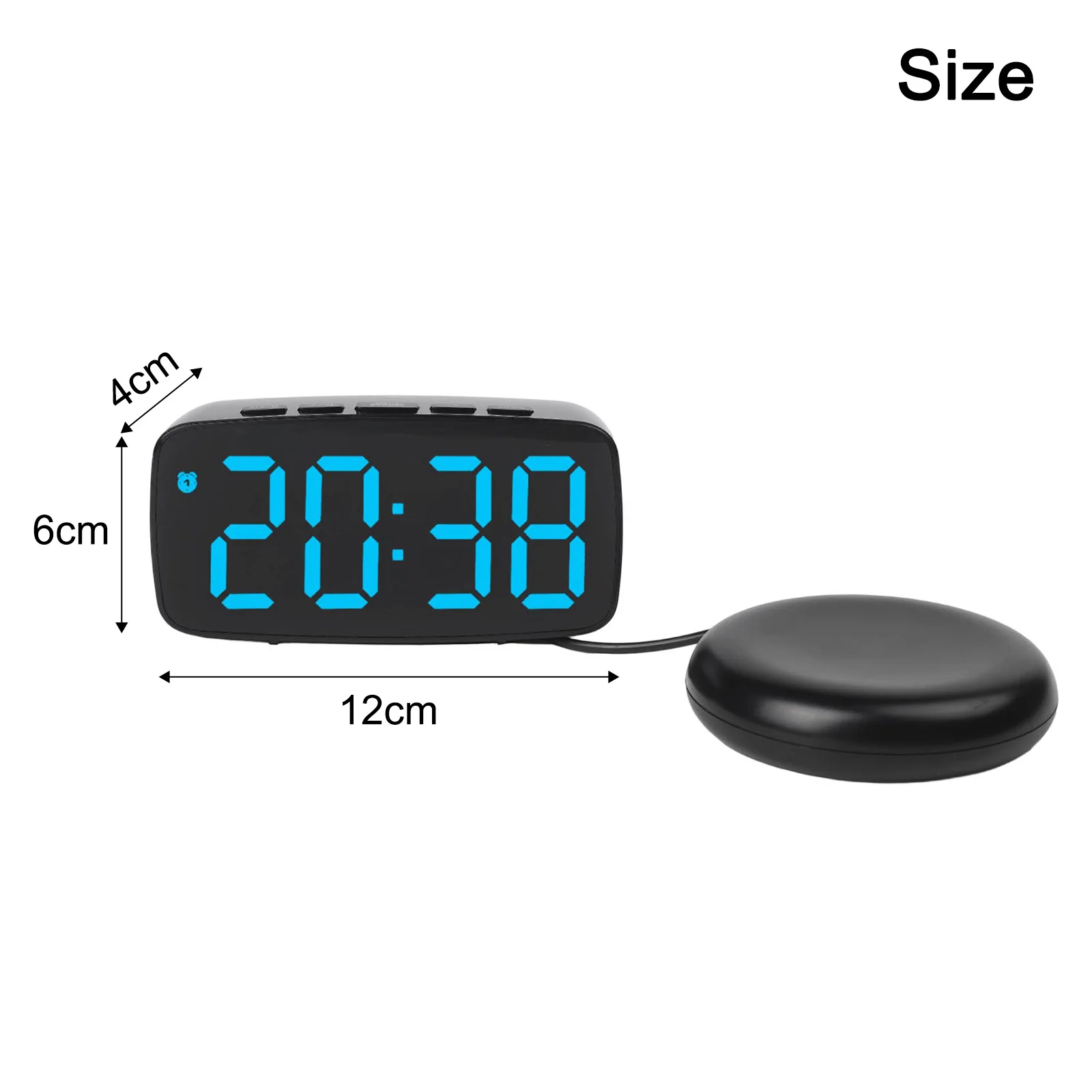 Bedside Use Travel Use Digital Alarm Clock Alarm Clock 12*4*6cm Compact Size Brightness Portable Design Bedside