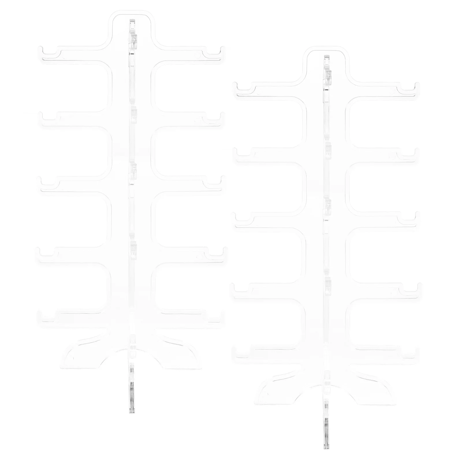 

2pcs Clear Glasses Riser Display For Eyeglass Holder Organizer Rack Multi-Tier Storage Desktop Sunglasses Glasses Display Rack