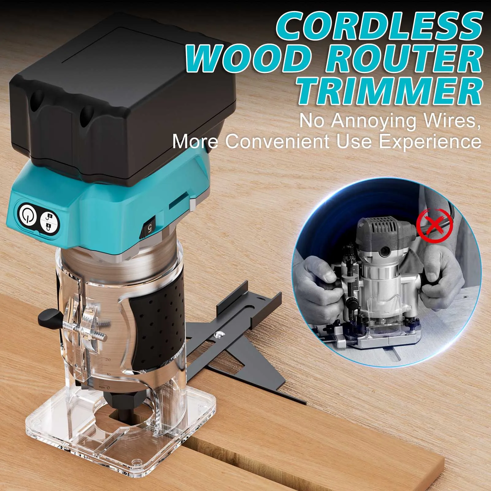 Brushless Cordless Edge Trimmer Machine For Makita 18V Battery Slotting Tool Milling Woodwork Engraving Machine Home DIY Tools