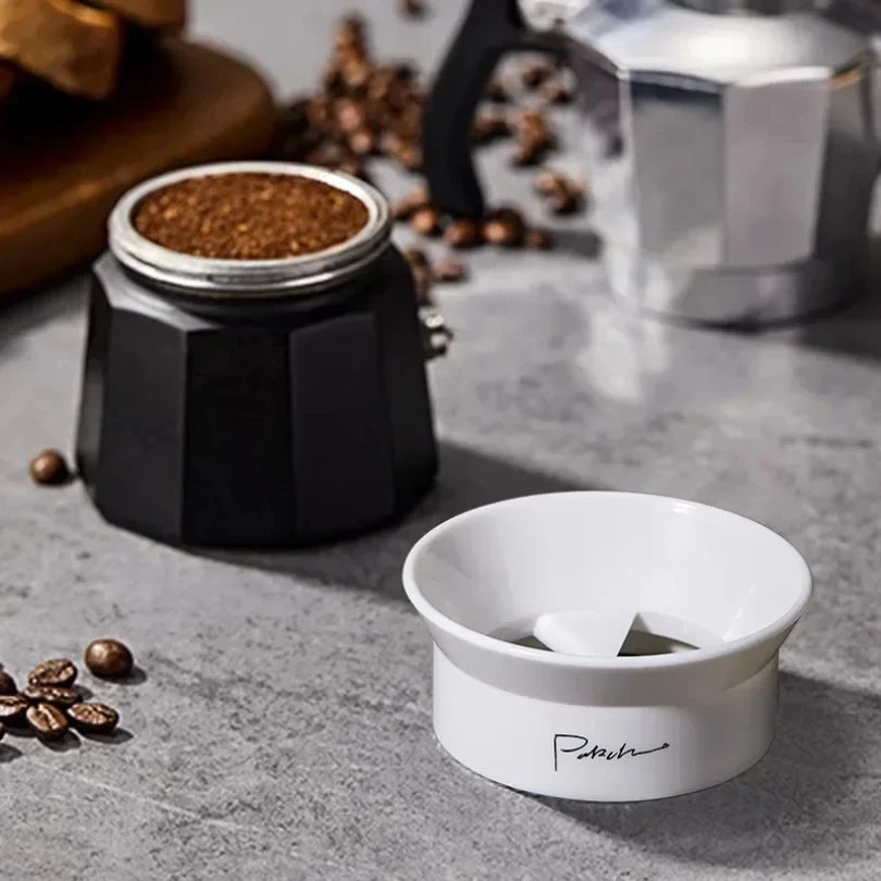 

150ml/300ml Moka Pot Coffee Powder Dispenser 150ml/300ml Coffee Pot Powder Ring Moka Pot Anti-flying Powder Collector