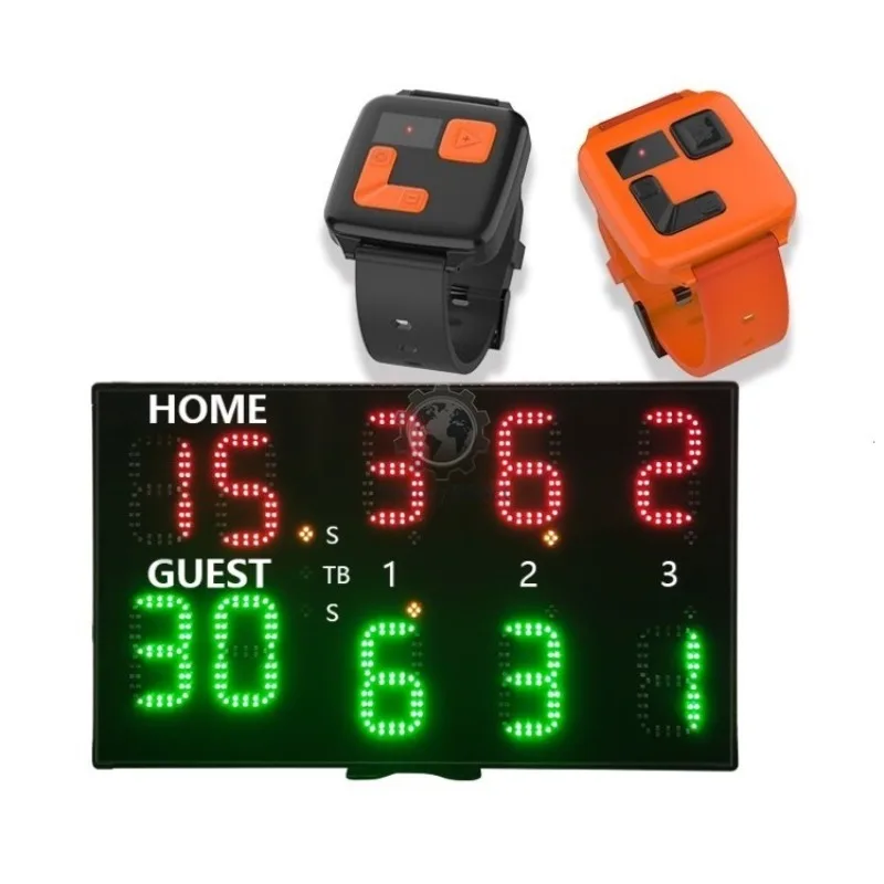 

HOT Indoor Tennis Games Scoring Keeper Board Led Point Display Counter Electronic Digital Padel Scoreboard with Watch Control