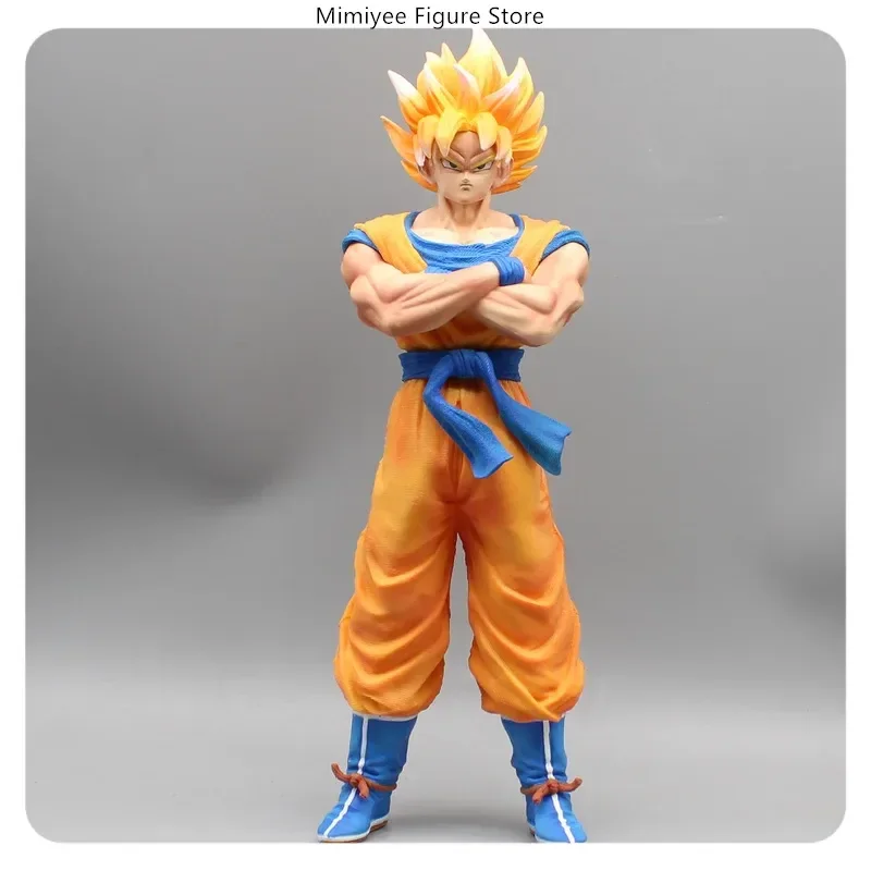 ​​30cm Son Goku Three Standing Position Anime Figure Model Large Statue Collection Desktop Decoration Ornament Toys Gift