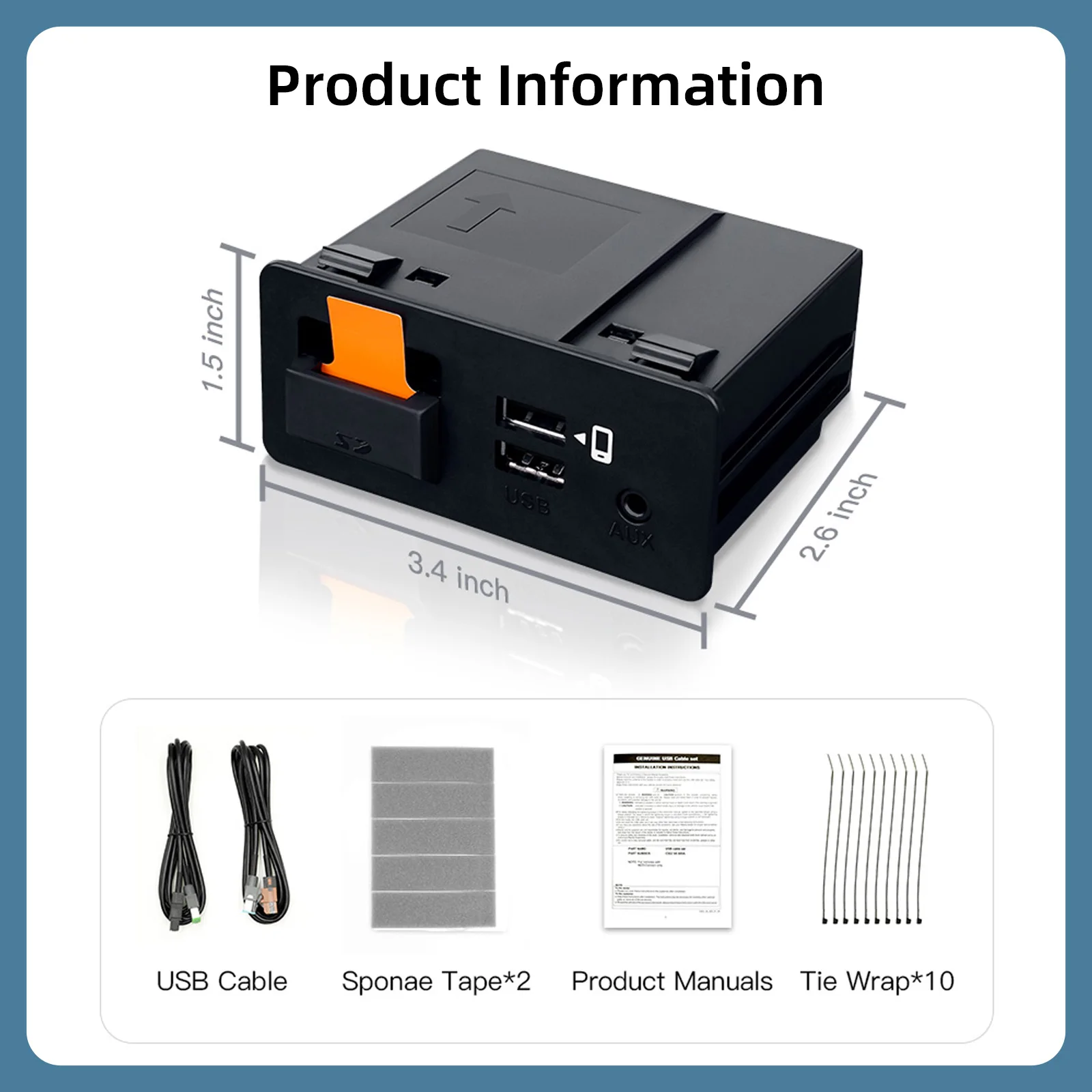 

ANYFAR New Upgrade Apple CarPlay Android Auto USB Hub Adapter for Mazda 2 3 6 CX3 CX5 CX8 CX9 MX5 miata TK78669U0C Mazda Retrofit Kit