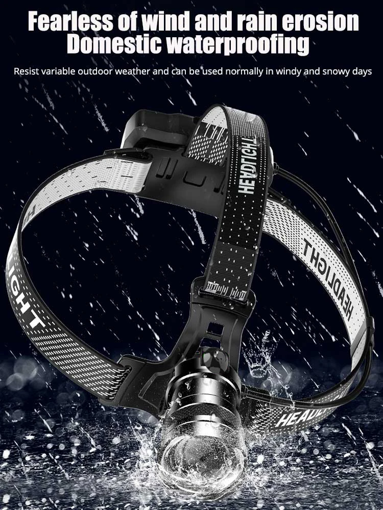 Lampe de poche à capteur LED longue portée XGardens 70, lampe de sauna, aste par USB, lampes frontales extérieures, lumière de pêche, la plus