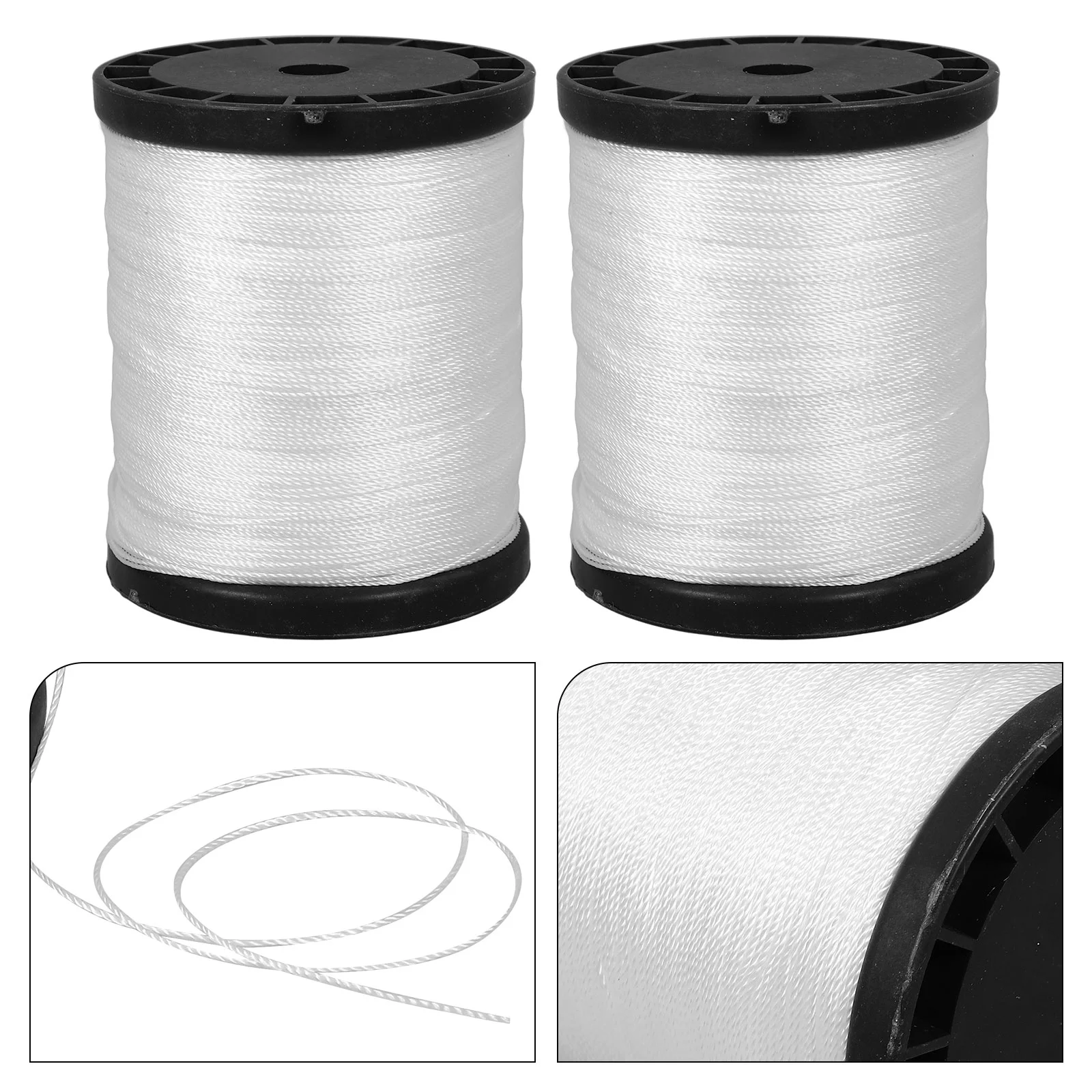 2 Rolls Twine Plant Construction Nylon Line Building Lines For Masonry Rope 1050X900X900CM Thread Tools Twisted White