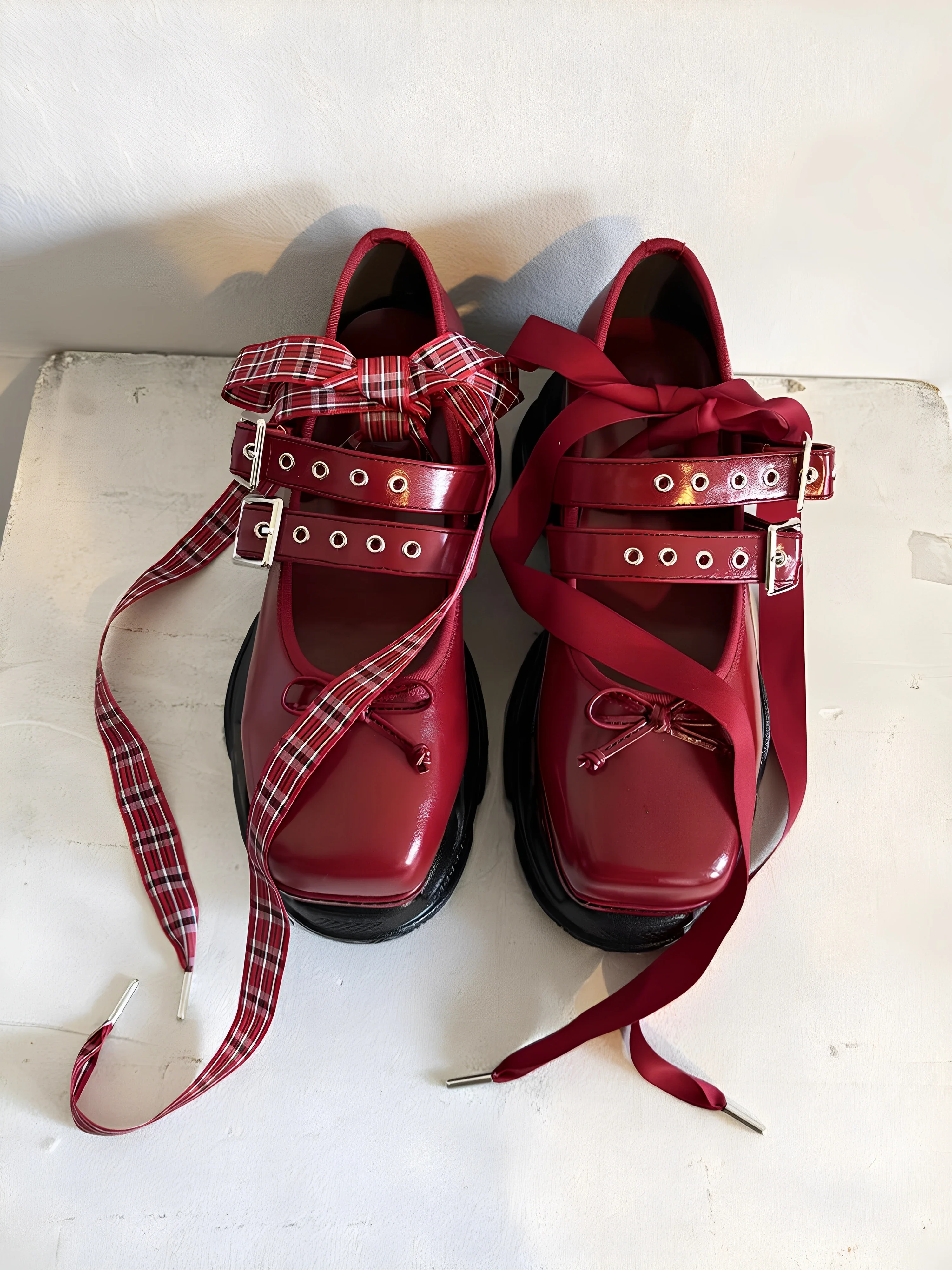 

Japanese Leisure Sports Spring Autumn Mary Jane Shoes Sweet and Cool Retro Original Lolita Style Women's Thick Sole Heightens