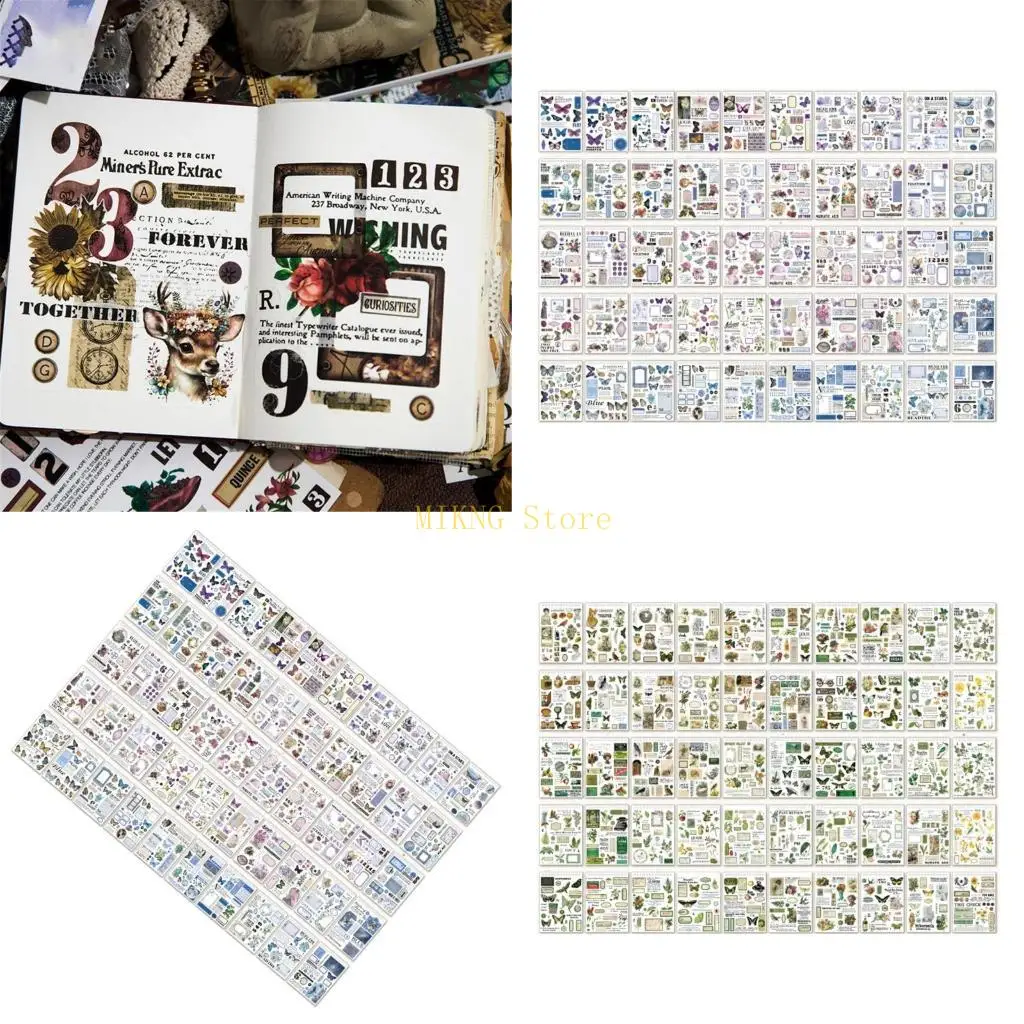 

Retro Scrapbooking Stickers Scrapbooking Decorative Stickers Aesthetic Stickers for Scrapbooking Diary Planner Journal best sale
