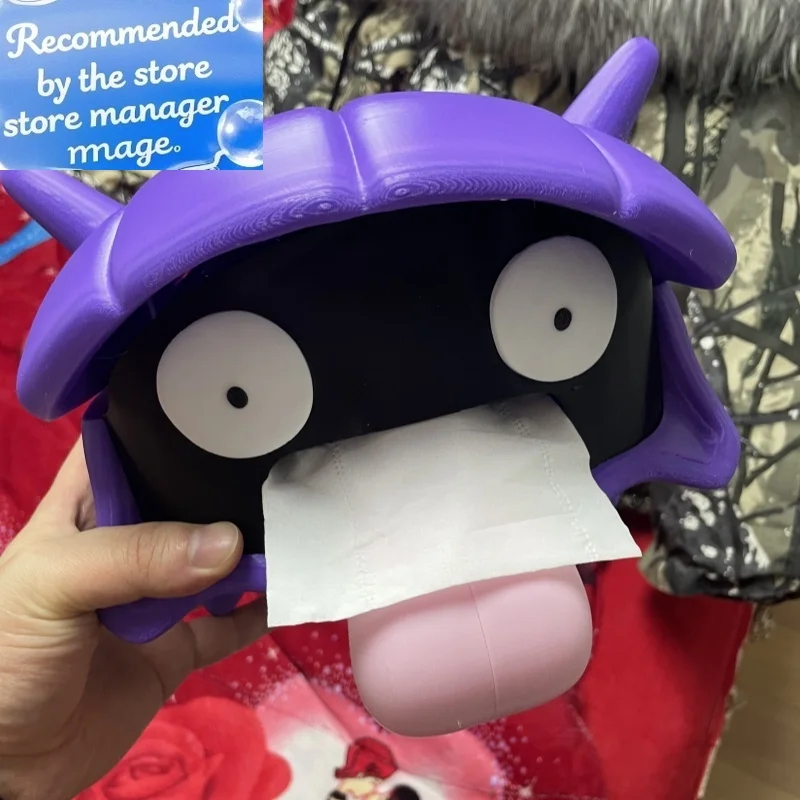 

New Anime Shellder Tissue Box Napkin Storage Box 3DPrinting Action Doll Desktop Decoration Model Hotelbedroom Decoration Kid Toy