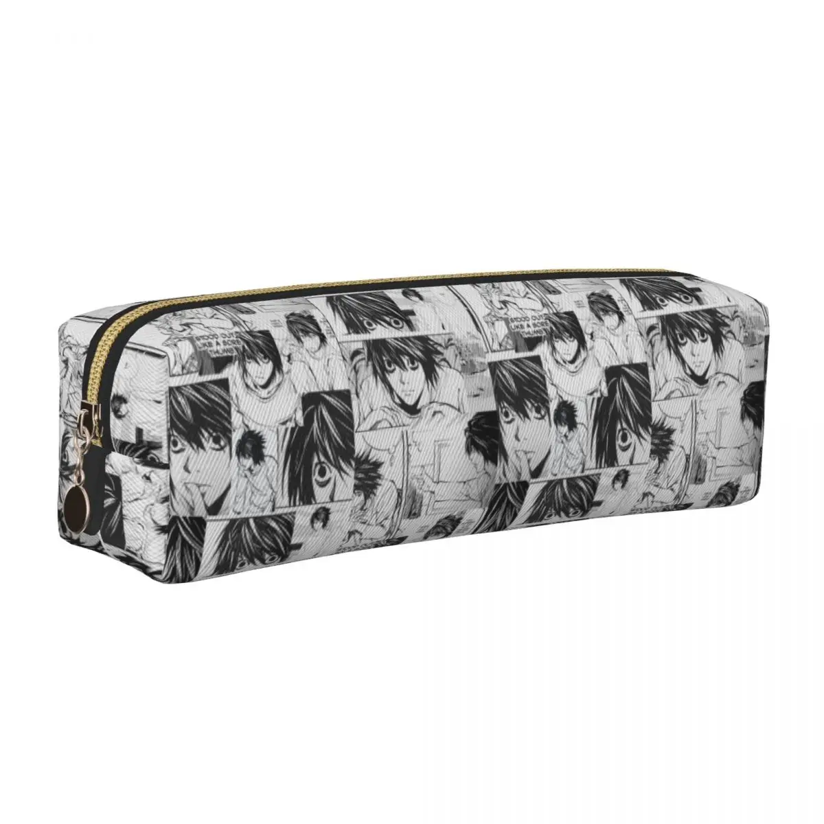 

L Lawliet Collage Pencil Case Anime Death Note Japan Manga Pencilcases Pen for Student Bags School Supplies Gift Stationery