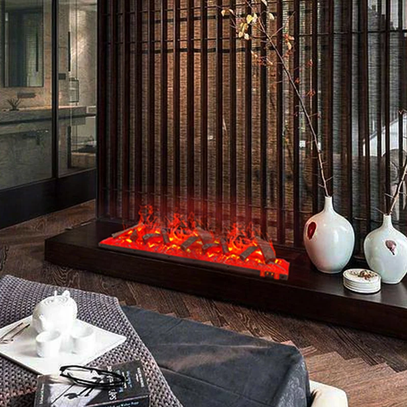 3D embedded Atomized Decoration Humidifier Electronic Fireplace Core RGB Simulated Charcoal Flame Fireplace