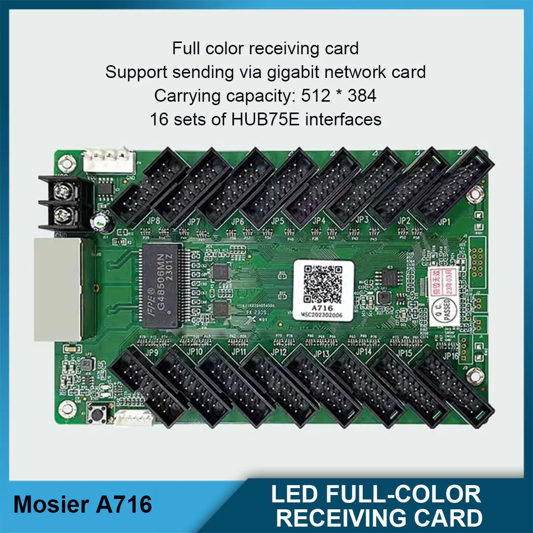 

A712 A716 Full-color Receiving Card Universal System Card For LED Indoor And Outdoor Full-color Large Screens