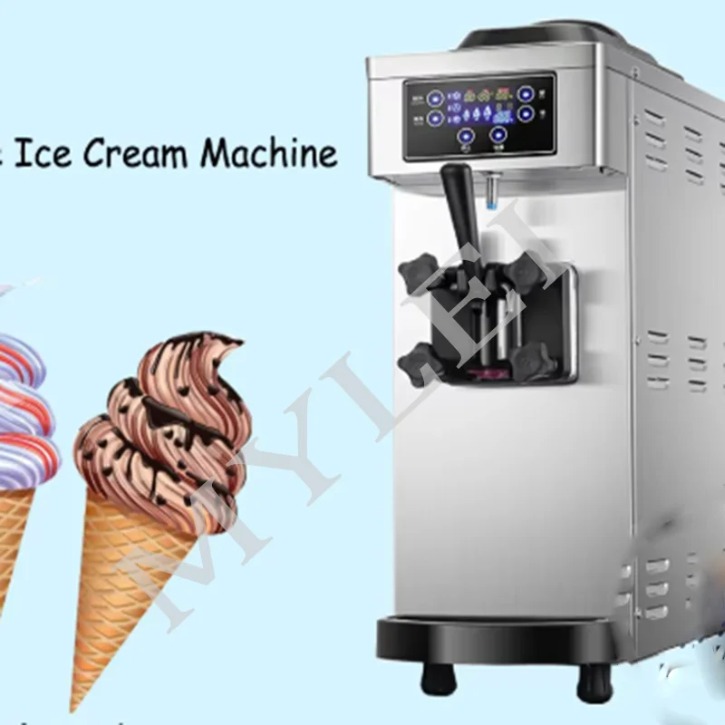 New Commercial Vertical Fully Automatic Ice Cream Machine Motor Stainless Steel Digital Control