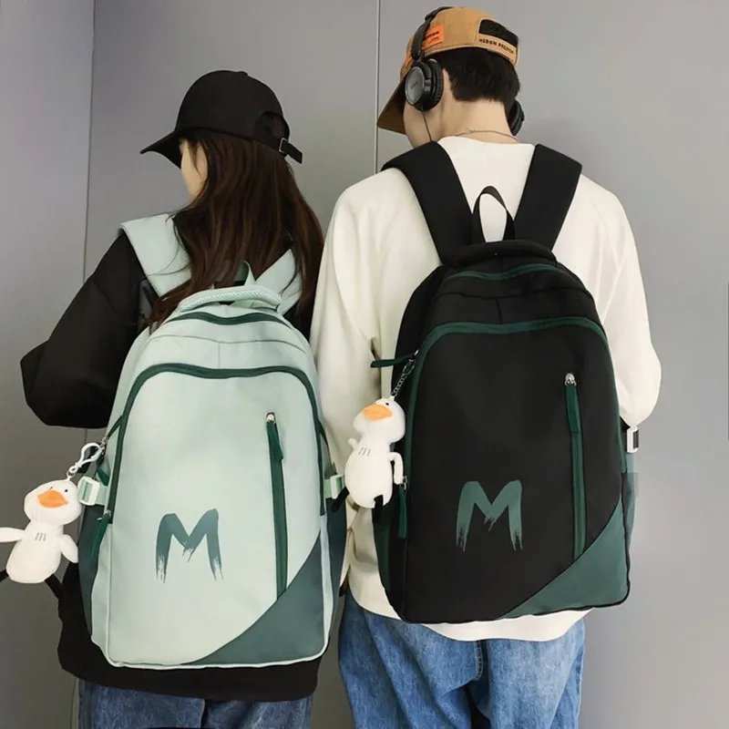 Large capacity couple backpack 2024 new fashion and minimalist backpack for middle and high school students and college students