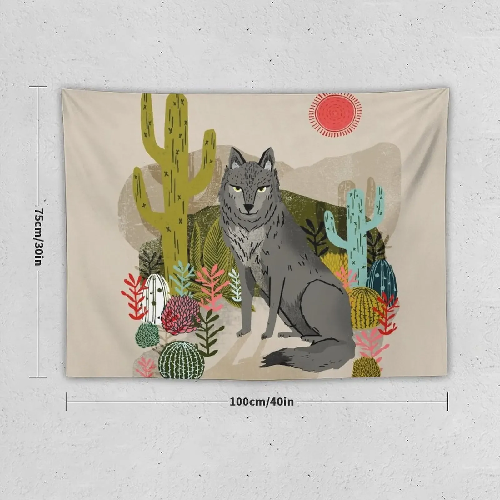 Wolf by Andrea Lauren Tapestry Decorative Wall Murals Aesthetic Home Decor Tapestry