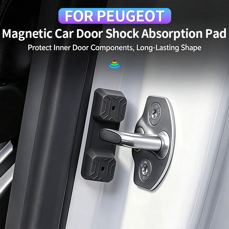 Universal Magnetic Car Door Shockproof Pads Suitable for Peugeot 208 2008 308 3008 408 508 5008 Rifter Partner Auto Accessories