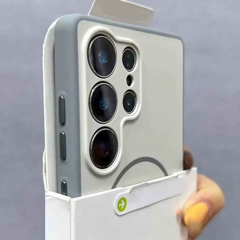 삼성 갤럭시 S26 S25 S24 S23 울트라 S26+ 플러스용 심플 무광 하드 PC 마그네틱 케이스 (Magsafe 무선 ...