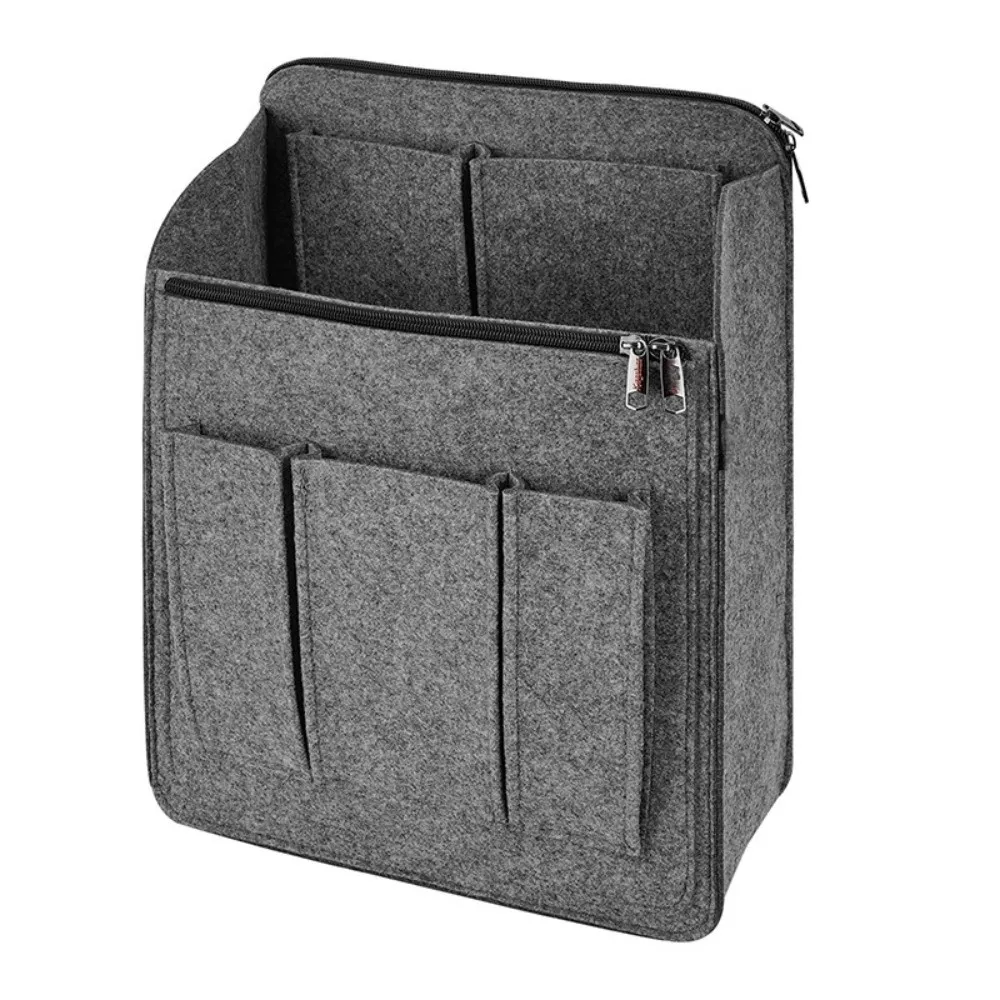 Vilten rugzak-organizer inzetstuk Multi-pocket Multi-layer inzetstuk Cosmetische tas Grote capaciteit Effen kleur Rugzak-inzetstuk Buiten