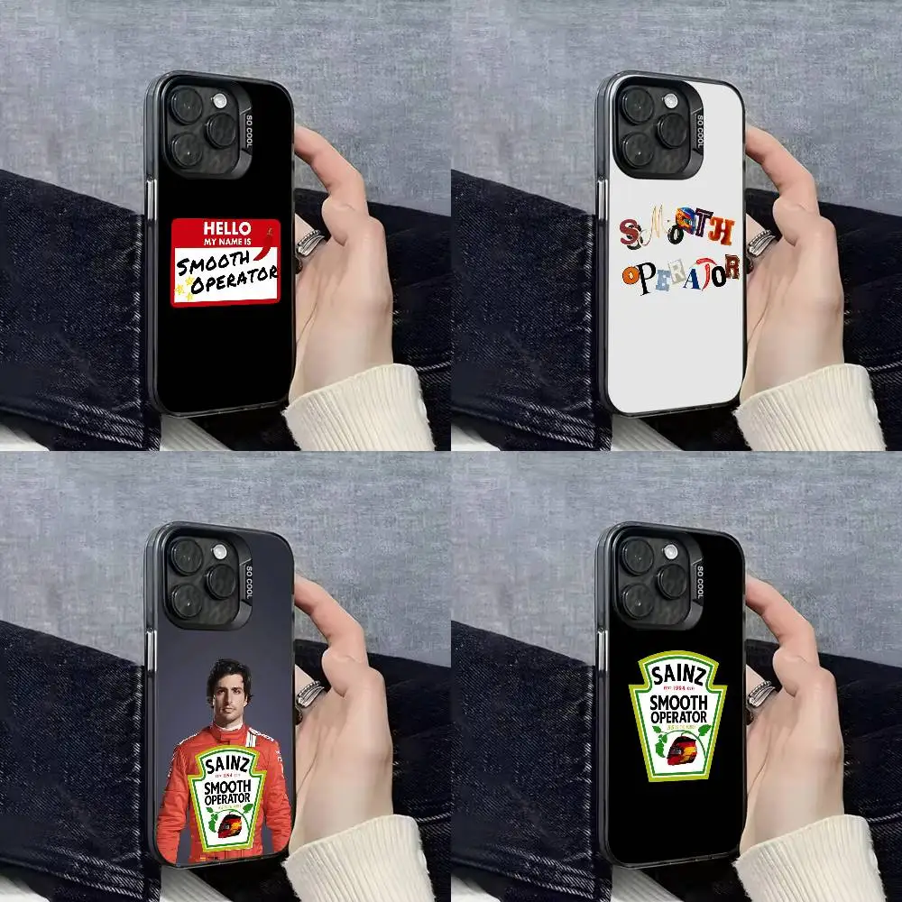 

C-Carlos Smooth Operator Chili S-Sainz Phone Case For iPhone 16,15,14,13,12,11,Mini,Pro,E,SE4,XS,MAX Black IMD Box