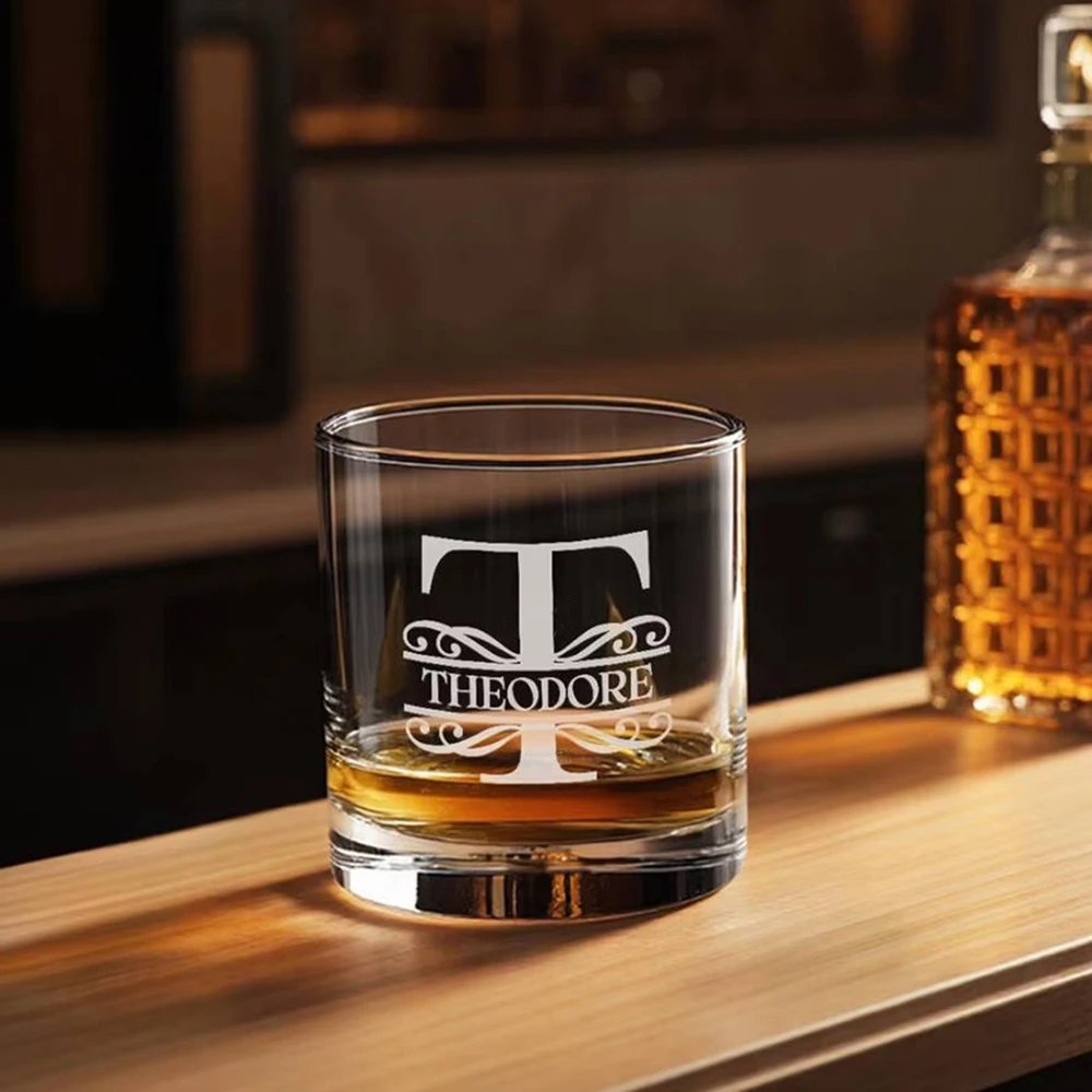 

Personalized Groomsmen Whiskey Glass Engraved Bourbon Glasses Custom Groomsmen Gift ideas Wedding Shot Party Decoration Wedding