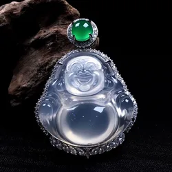 Ice Seed High Ice White Jade Pulp Buddha Pendant Pendant