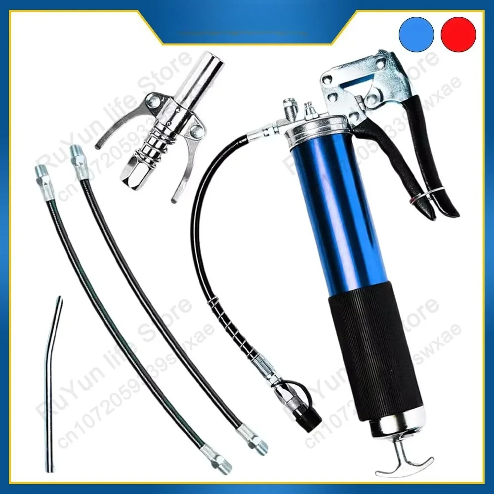 

Heavy Duty Pistol Grip Grease Gun Tools Set 400cc Syringe for Oil and Car Lubrication SUV Trucks with Flexible Extension Hose