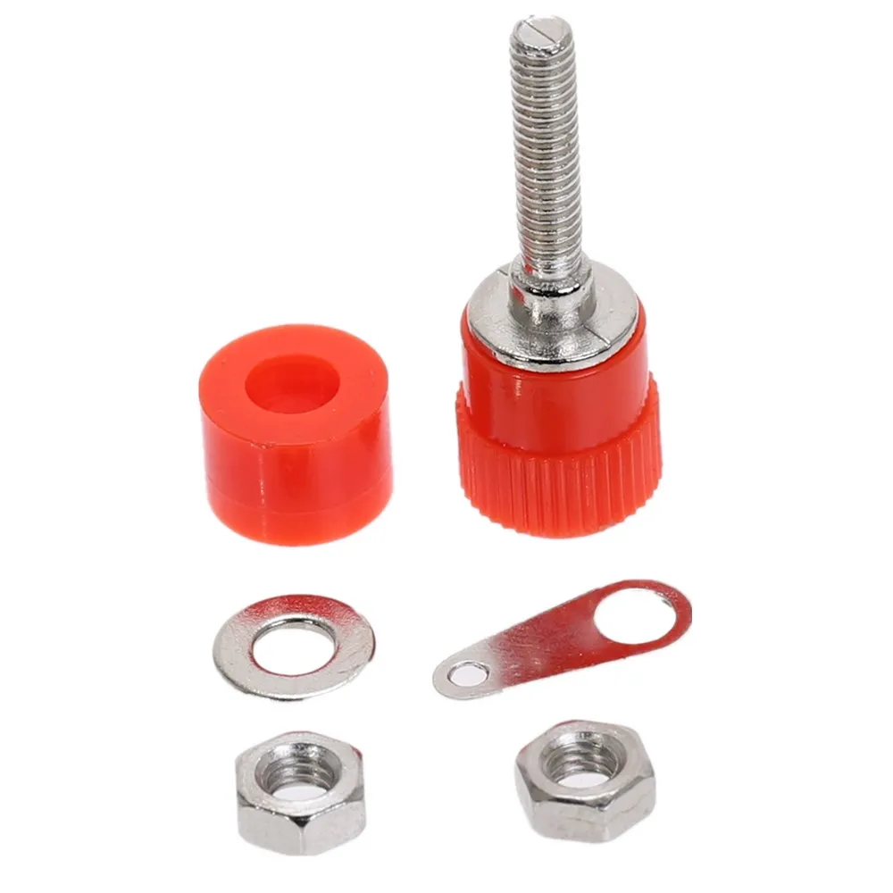 4mm Red&Black Banana Socket Professional Binding Post Mount Plug Jack Amplifier Terminal Connector Nickel Plated A3