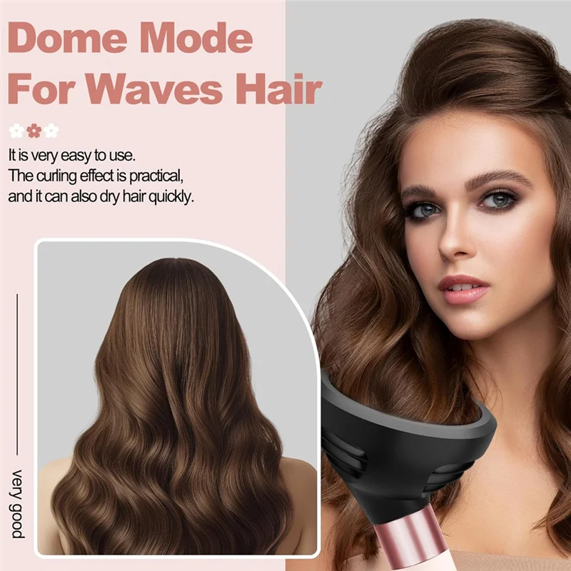 

A35R Wave Curl Diffuser Black And Large Round Brush Attachment For Dyson Airwrap To Enhance Curl Definition Control Wavy