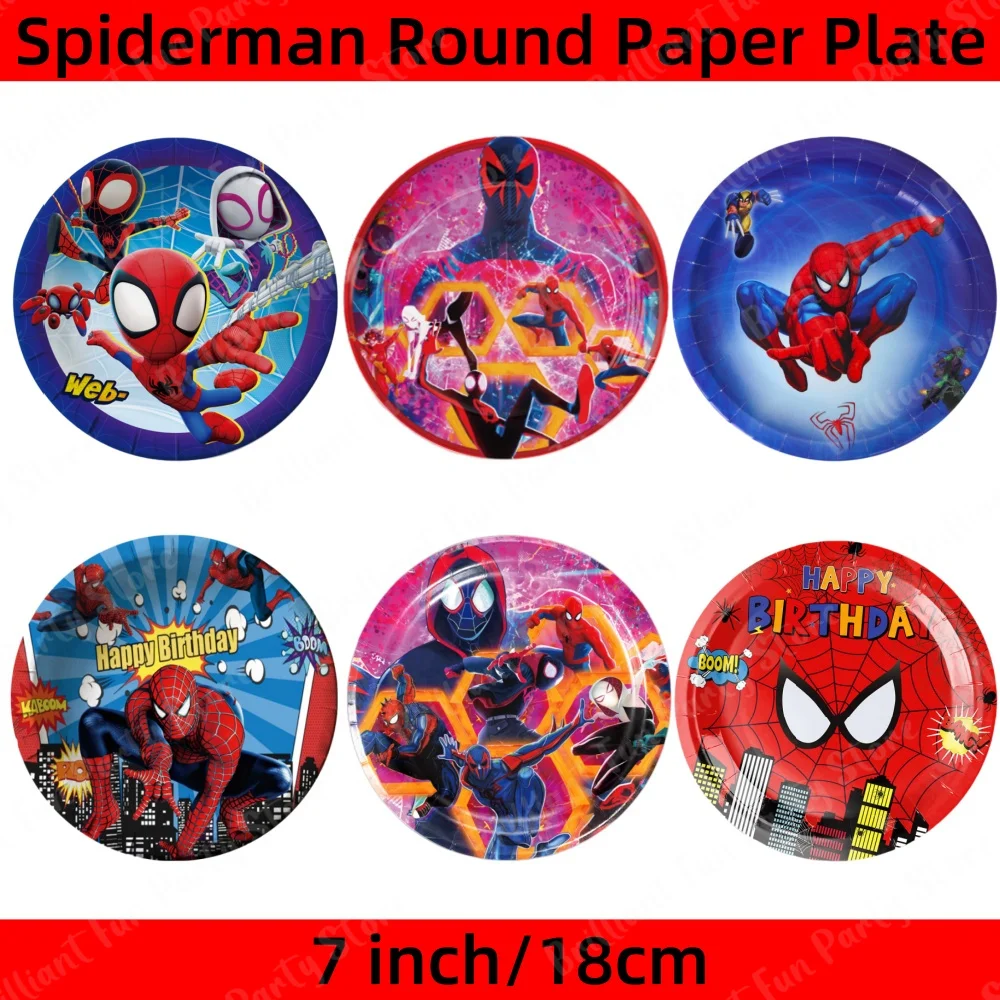 10/20/30Pcs Spiderman Plate 7