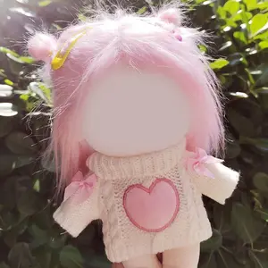 Hochkragen gestrickt für Idolpuppen, Baumwollkleidung, Süßigkeiten, rosa Herz, Plüschzubehör, 20 cm 10 Hauptverkäufe Troks Puppe - №6