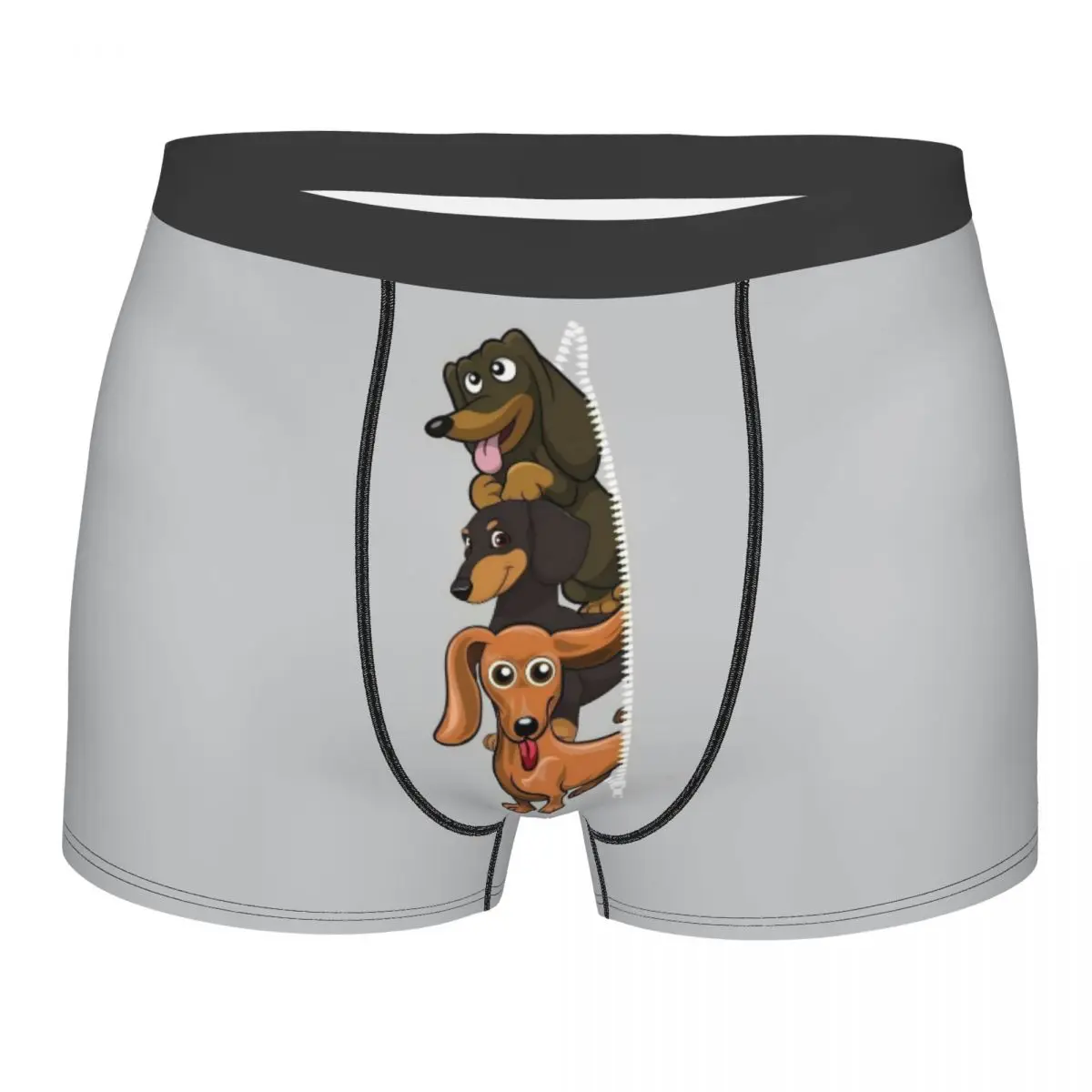

Custom Cartoon Dachshund Dog Underwear Men Breathable Sausage Dog Boxer Briefs Shorts Panties Soft Underpants For Male