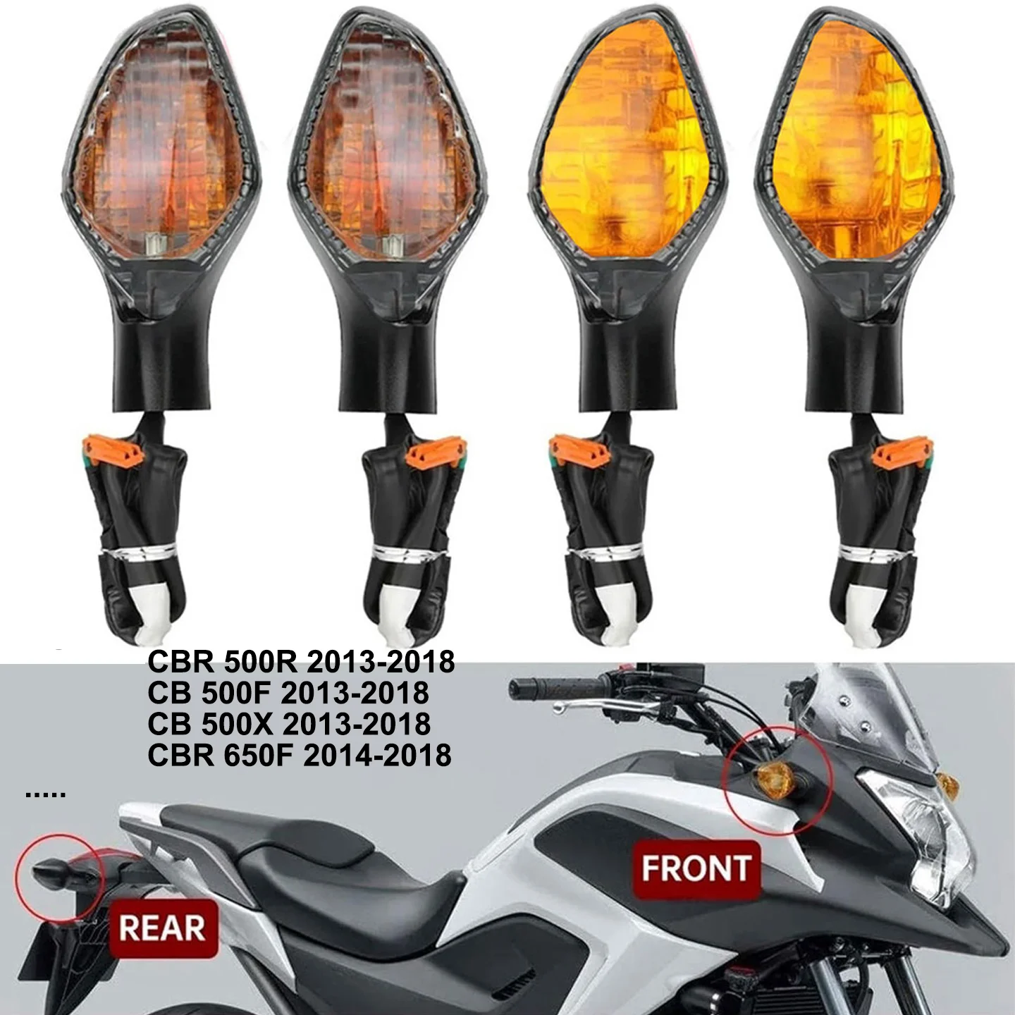 

Turn Signal Indicator Light For Cbr500r Cbr650f Cb650f Cb500f Cb500x Msx125 Rebel 500 300 Motorcycle Turn Signal