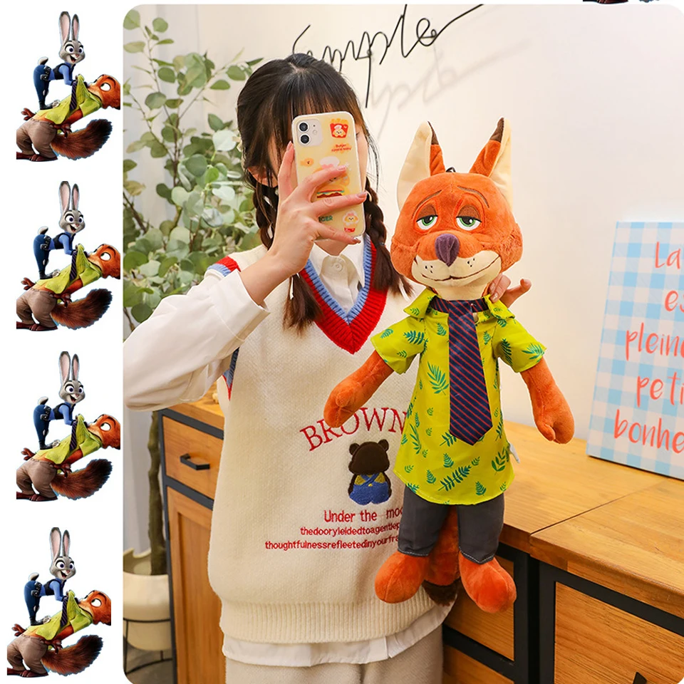 جديد ديزني الكرتون أنيمي فيلم Zootopia ألعاب من نسيج مخملي الثعلب نيك وايلد أرنب جودي هوبس دمية لينة محشوة الحيوانات هدايا عيد الميلاد #6