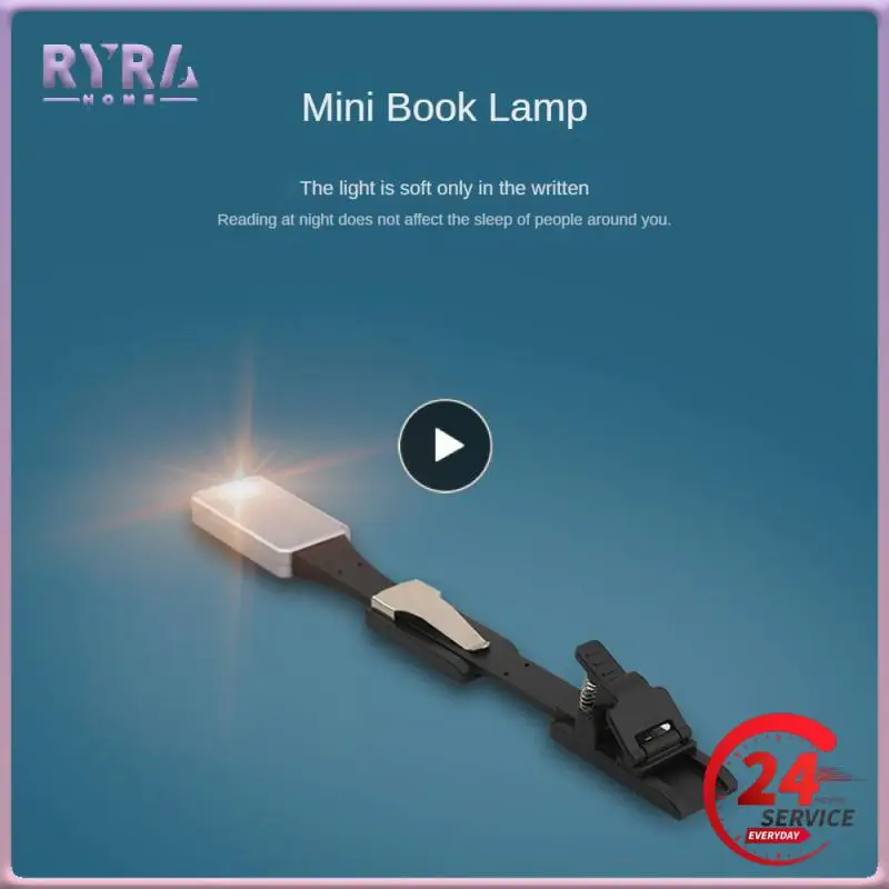 

LED USB Rechargeable Reading Book Light With Detachable Flexible Clip Portable Lamp Kindle eBook Readers Night Light Bedroom